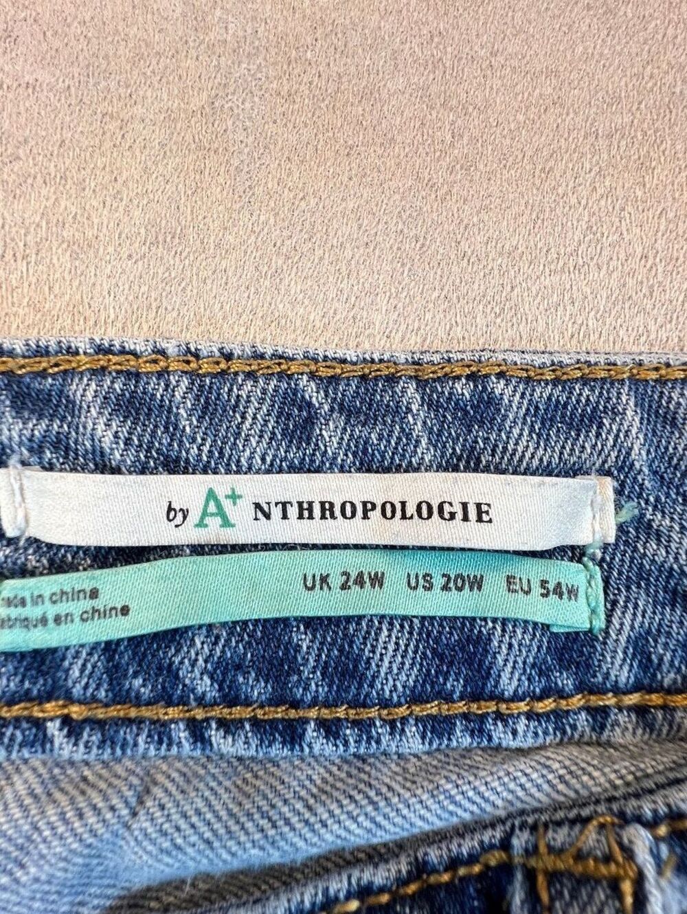 Pilcro Anthropologie Jeans Womens 20W Wide Leg Cropped Distressed Ripped Denim - Picture 4 of 11